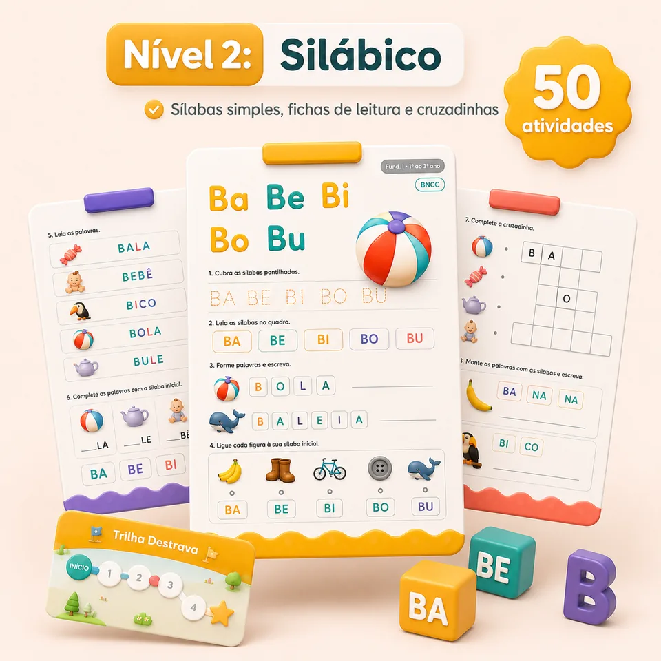 Exemplo de atividade do Nível 2 (silábico)